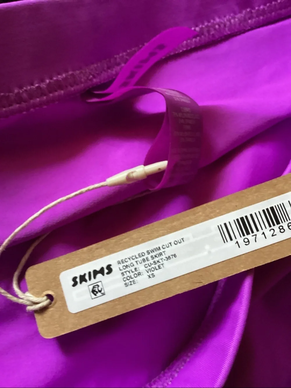 Sw17.  Skims violet 💟signature swim long tube skirt XS  NWT
